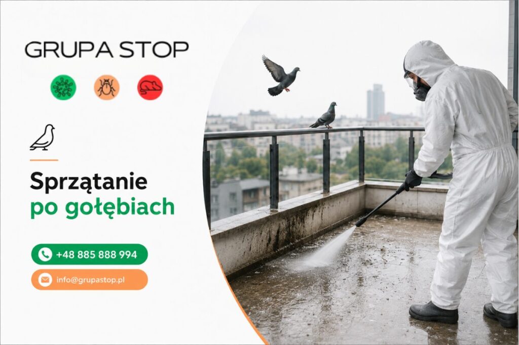 usługa sprzątania po gołębiach